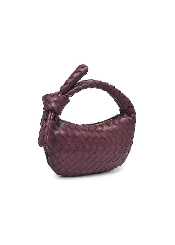 Romantic Data Lizbeth Woven Knot Clutch - Merlot