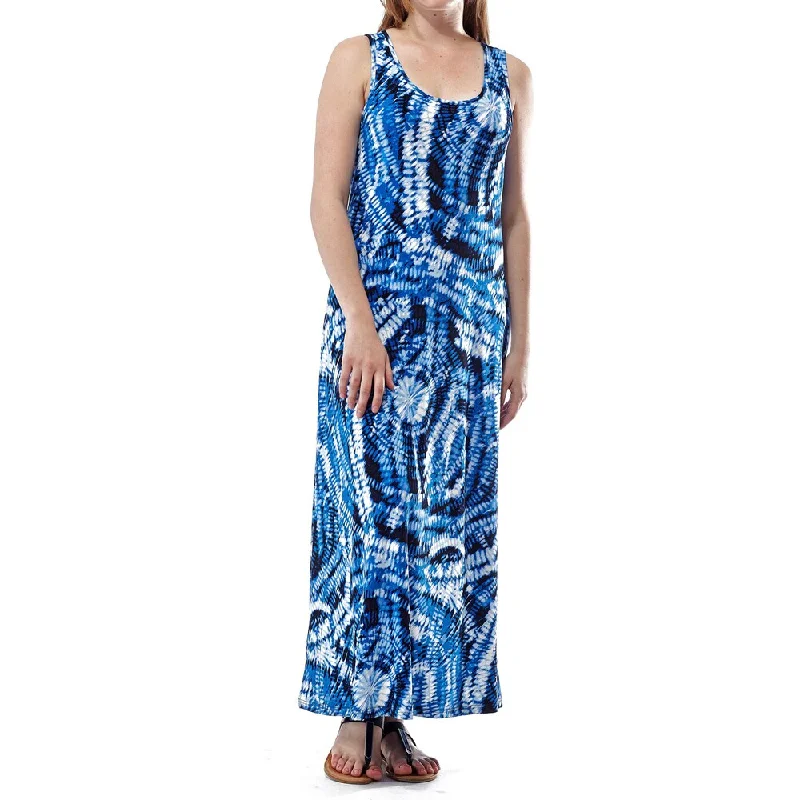 Stretch Design La Cera Women's Polyester Blend Sleeveless Printed Dress