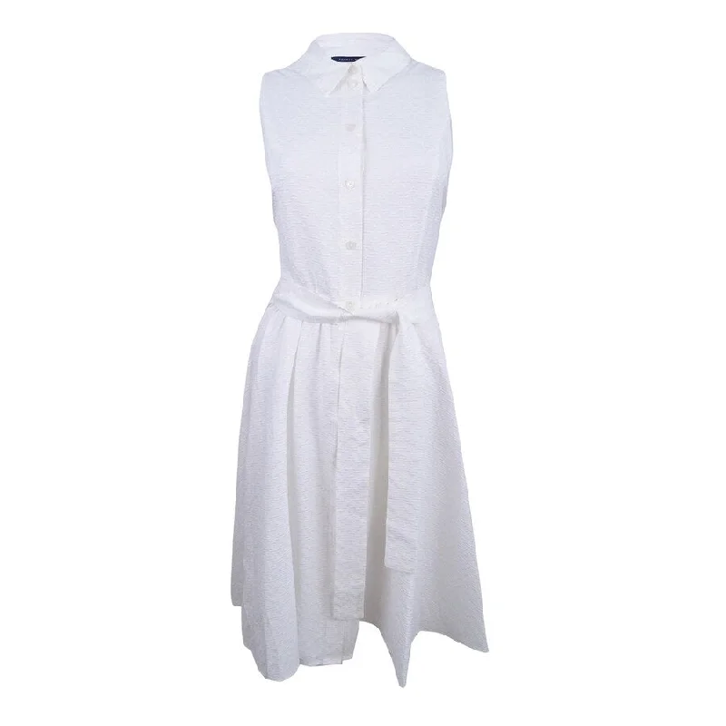 Urban Chic Tommy Hilfiger Women's Belted A-Line Shirtdress