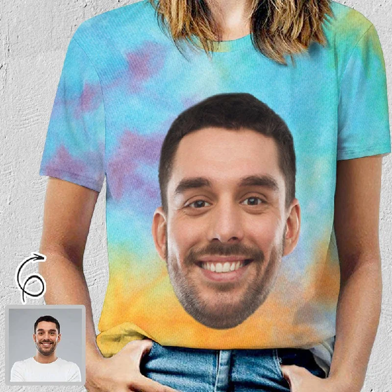 Daily Comfort Custom Big Face Tie Dye Classic Women's T-shirt Personalized Women's All Over Print T-shirt