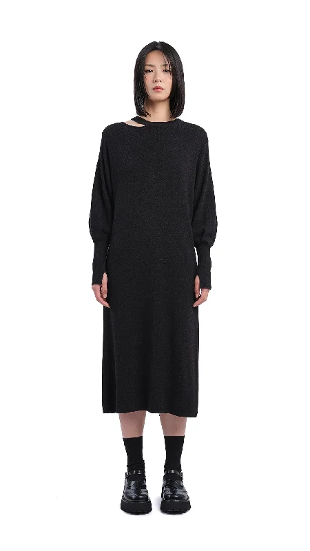 Versatile Comfort Biella Wool Knit Dress
