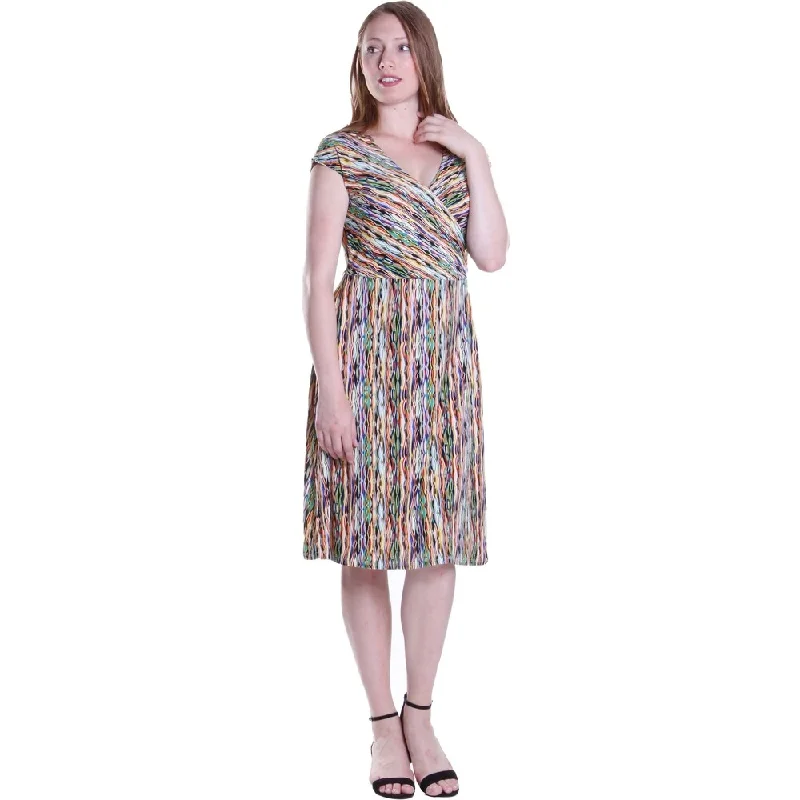 Advanced Customization La Cera Women's Printed Cross-over Front Dress