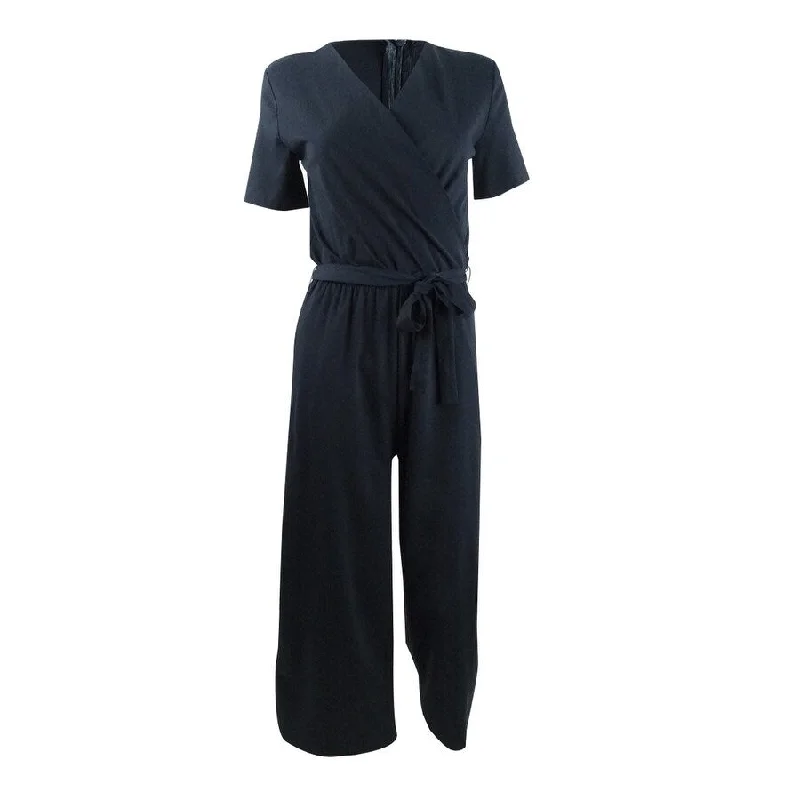 Lounge Chic Weekend Max Mara Women's Belted Surplice Jumpsuit
