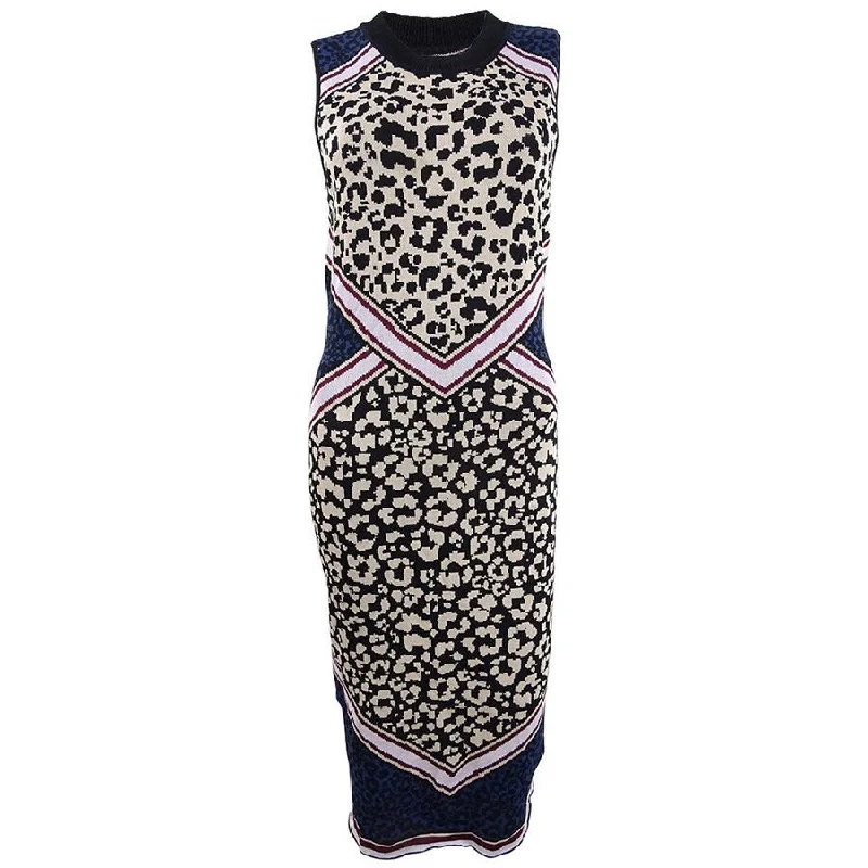 Breezy Style Vince Camuto Women's Animal-Print Sweater Dress