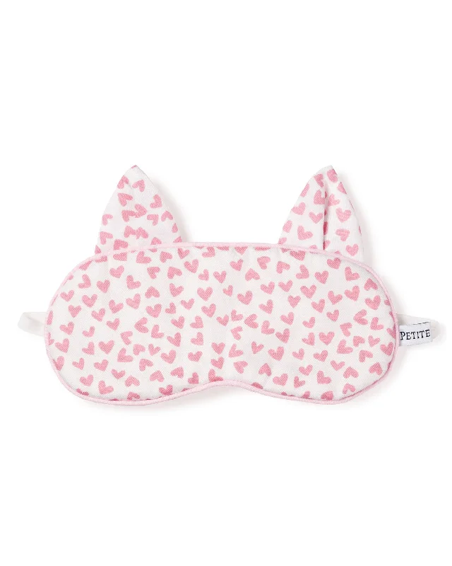 Lounge Chic Petite Plume Kitty Sleep Mask in Sweethearts