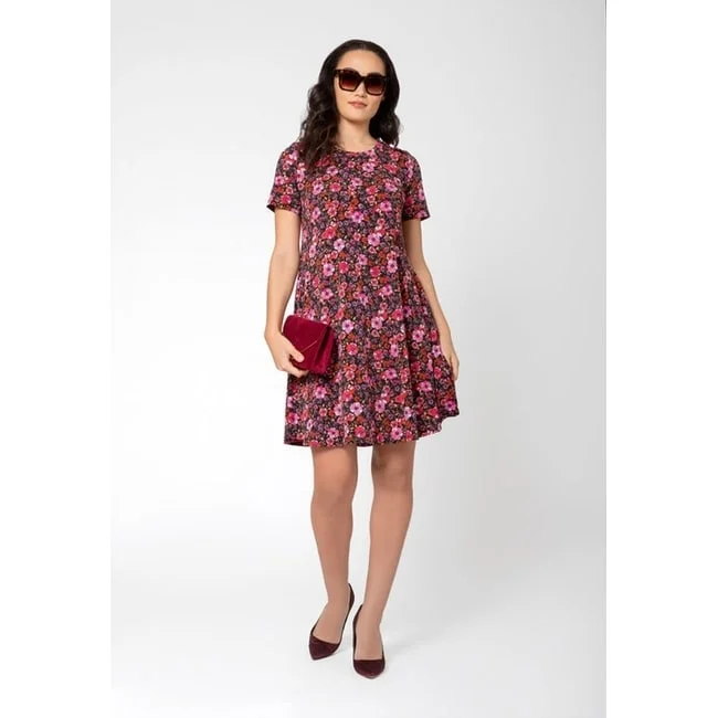 Sports suit style Leota Women's Maci Short Sleeve Jersey Dress Purple