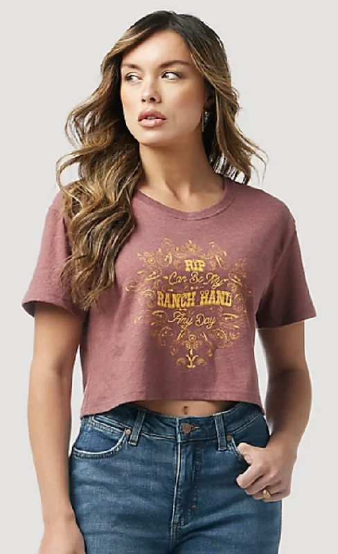 Effortless Wear Women's Wrangler Yellowstone Crop T-Shirt #112323573