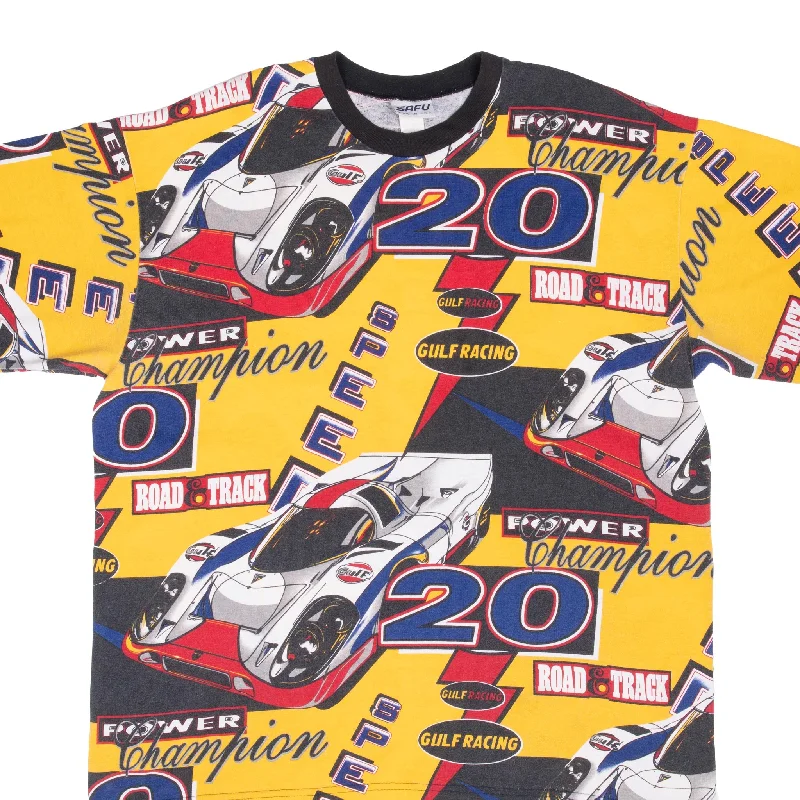 Multifunctional Style VINTAGE GULF RACING ALL OVER PRINT POWER CHAMPION 1990S TEE SHIRT XL MADE IN USA