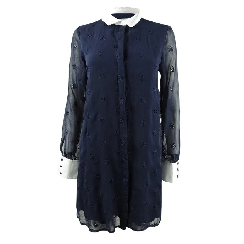 Soft Textures Avec Les Filles Women's Sheer-Sleeve Wrap Dress