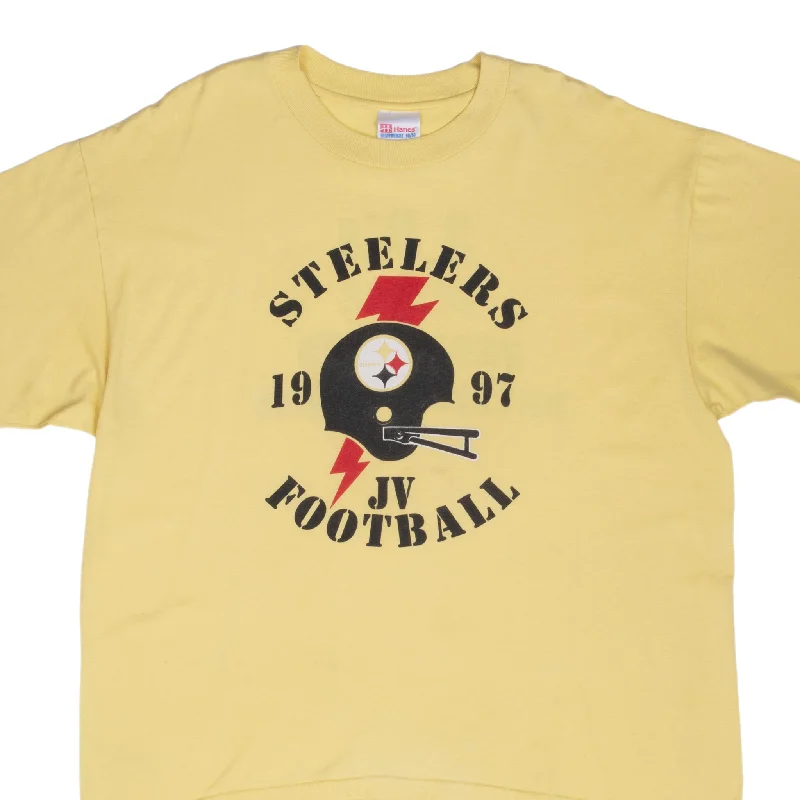 High Street Style VINTAGE NFL PITTSBURGH STEELERS 1997 YELLOW TEE SHIRT XL