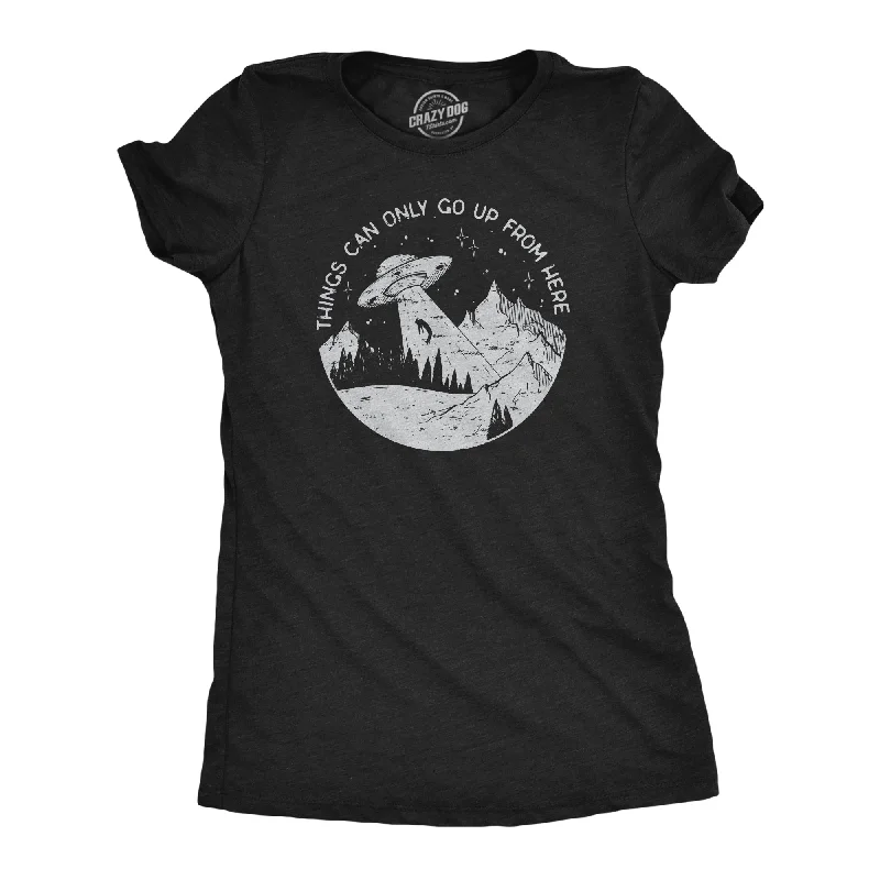 Retro Stripes Things Can Only Go Up From Here Women's T Shirt