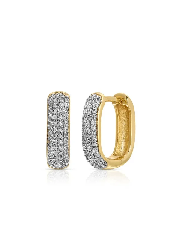 Exclusive Customization James Pave Hoop Earrings