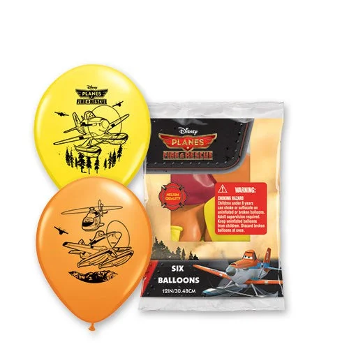 Retro Literary Style 12 inch PLANES FIRE & RESCUE (6 PK)