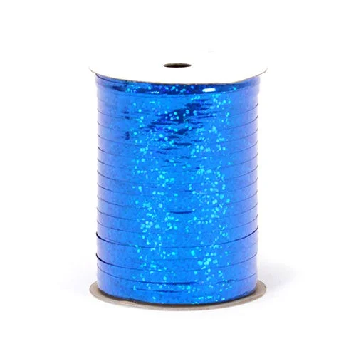 Sports Fitness Style 3/16 INCH HOLOGRAPHIC CURLING RIBBON - ROYAL (100 YDS.)