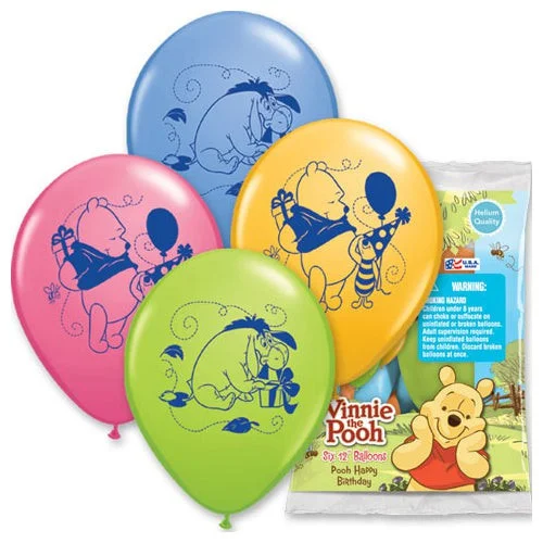 Warm Wear 12 inch POOH HAPPY BIRTHDAY (6 PK)