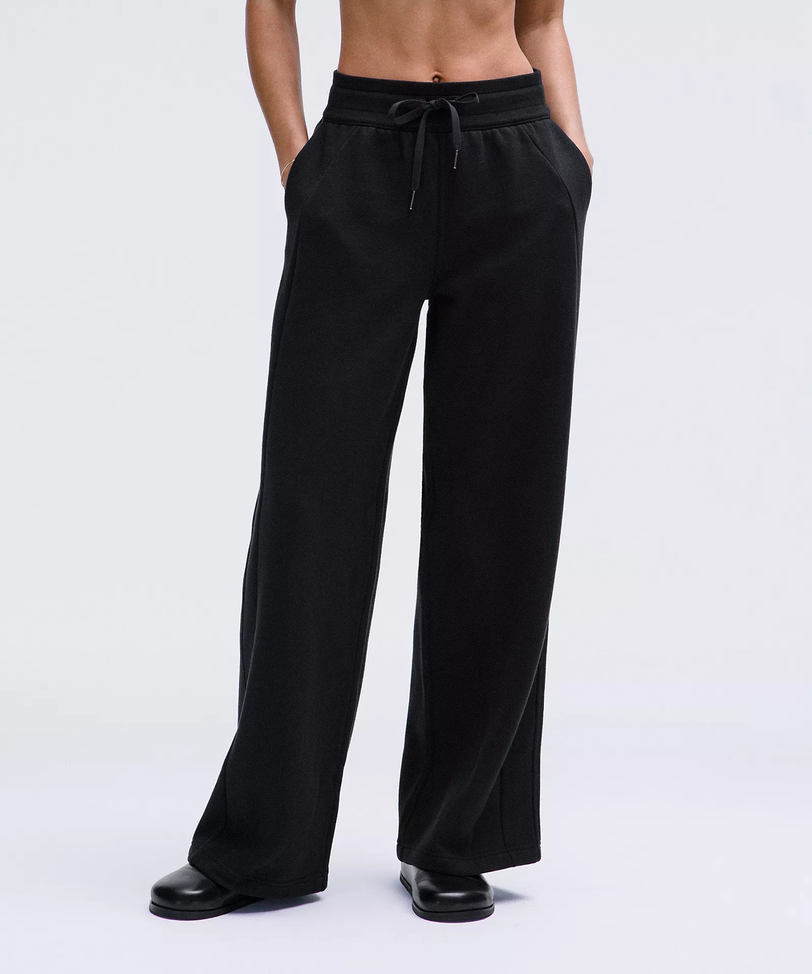 Sports fitness shoes Scuba Mid-Rise Wide-Leg Pant *Regular 31" | Black