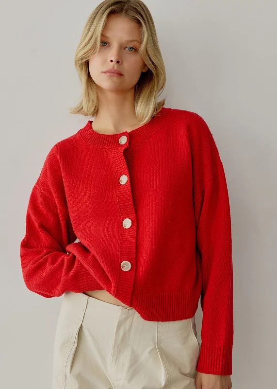 Urban Style The Lucy Cardigan - Red