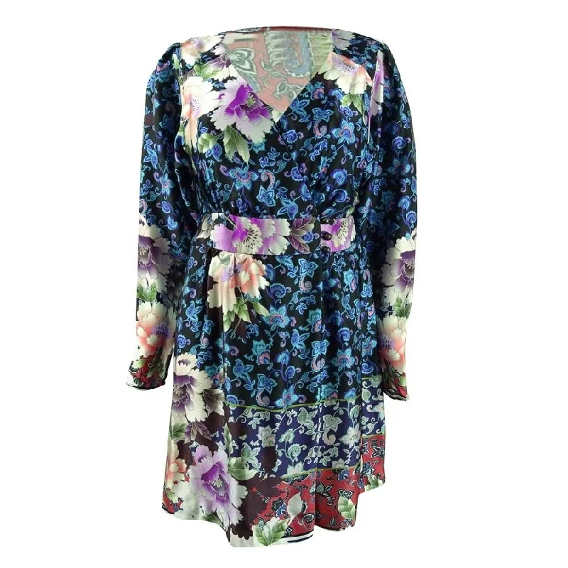 New Design Nanette Lepore Women's Printed Silk Faux-Wrap Dress