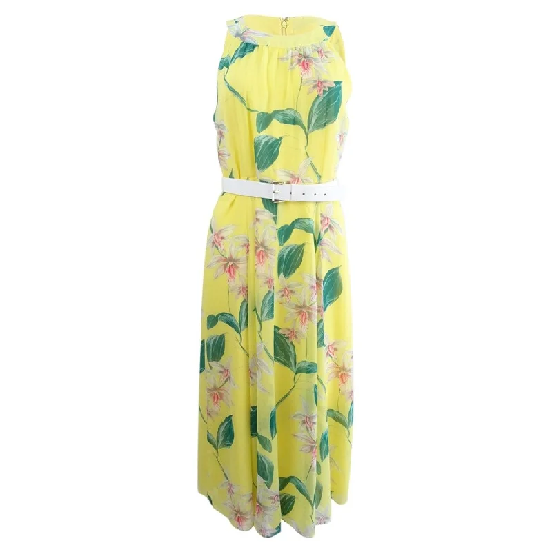 Urban Fashion Tommy Hilfiger Women's Belted Printed Midi Dress