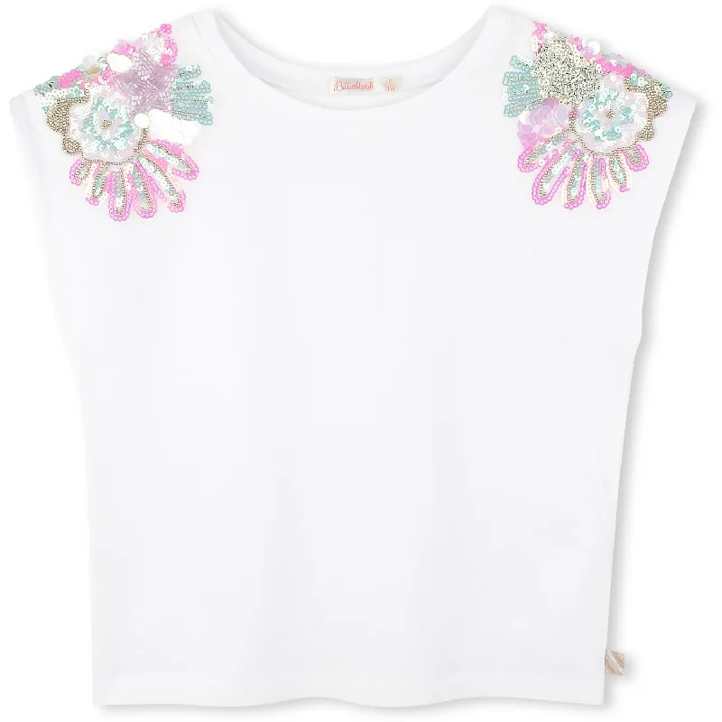 Elegant Design Carlieblush White T-Shirt
