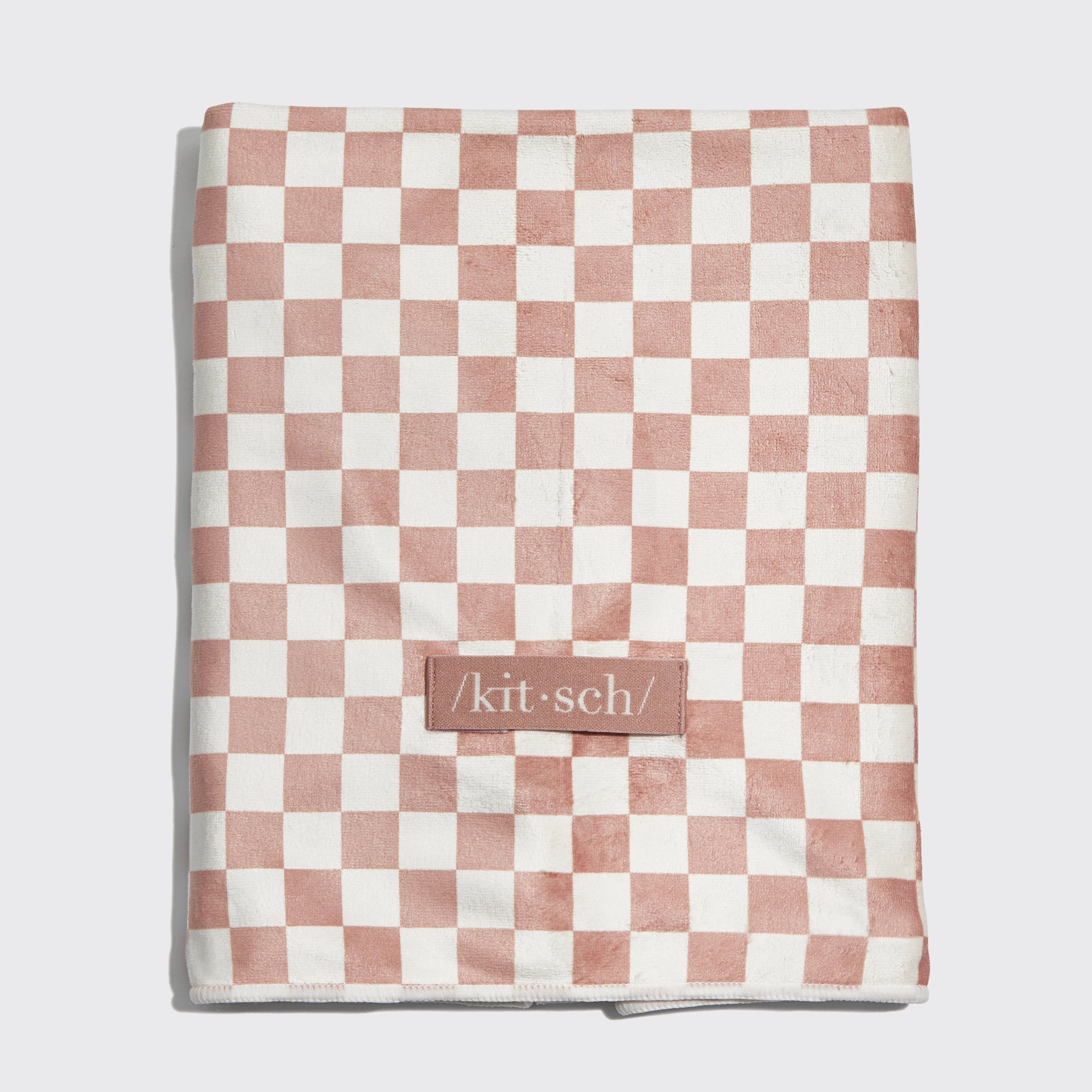 Nightclub Style Extra Large Quick Dry Towel | Terracotta Checker