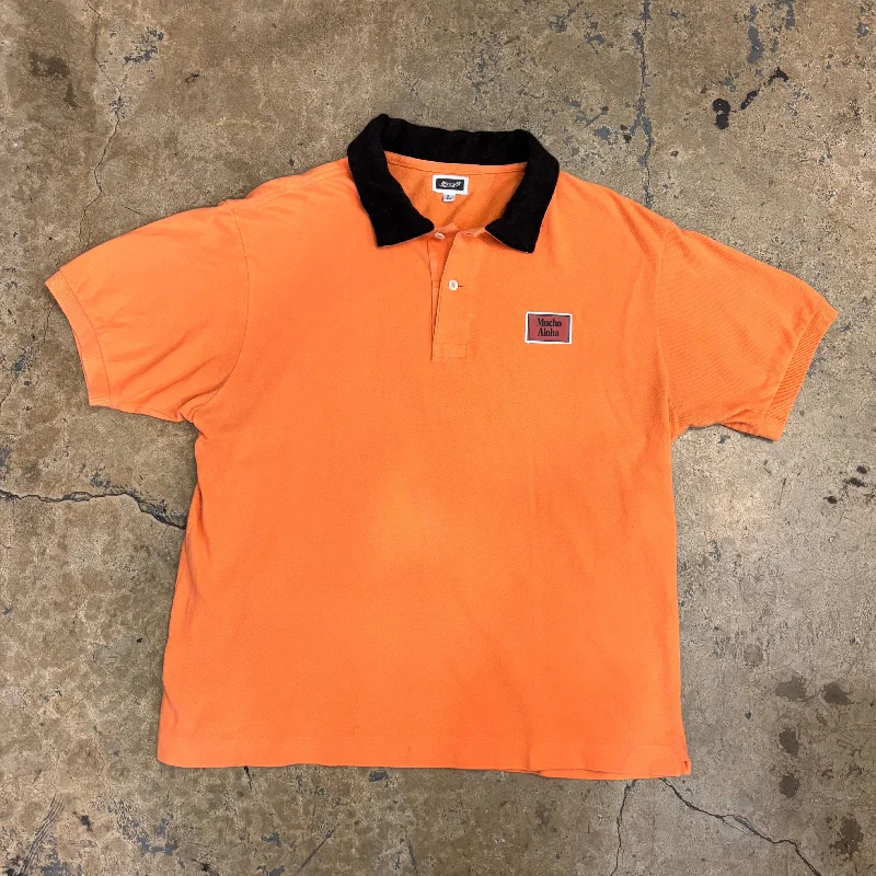 Fashion Selection LACOSTE MUCHO ALOHA PIQUE POLO W/ CHOCOLATE BROWN COLLAR