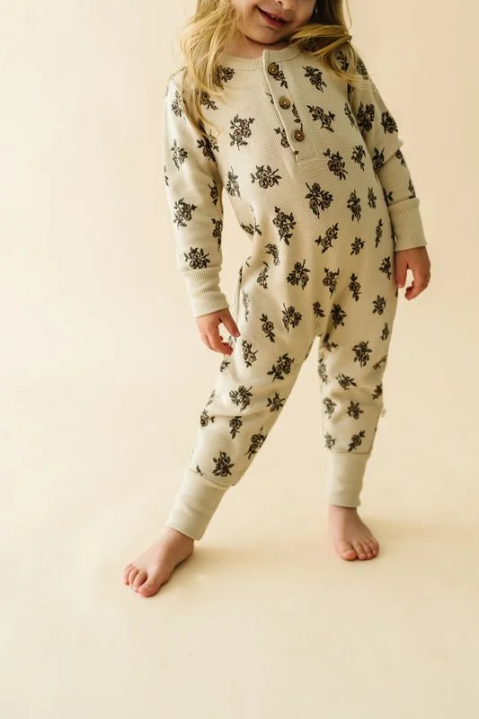 Lazy Home Organic Button Romper | Posy