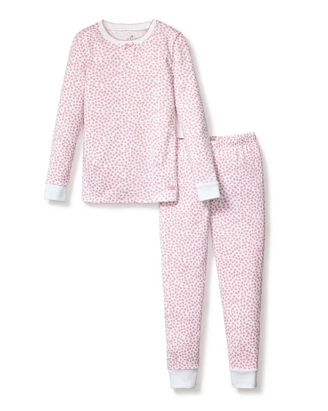 Comfortable Fashion Petite Plume 100% Pima Cotton Pajamas in Sweethearts