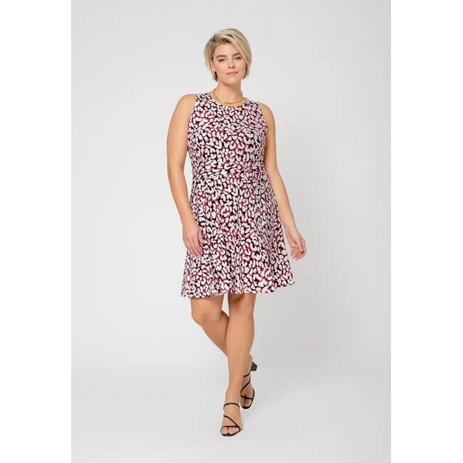 Nightclub Style Leota Women's Calista Animal Print Dress Pink Size 3X