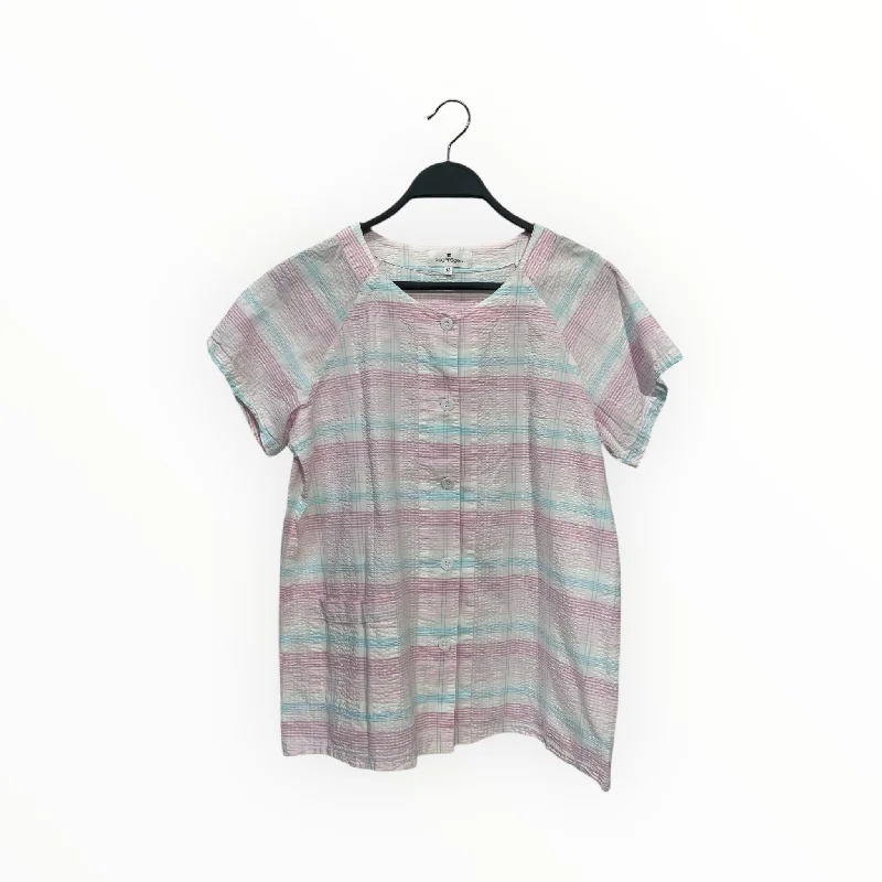 Chic Outfits Courreges/T-Shirt/M/Stripe/Cotton/MLT/PINK AND BLUE STRIPES