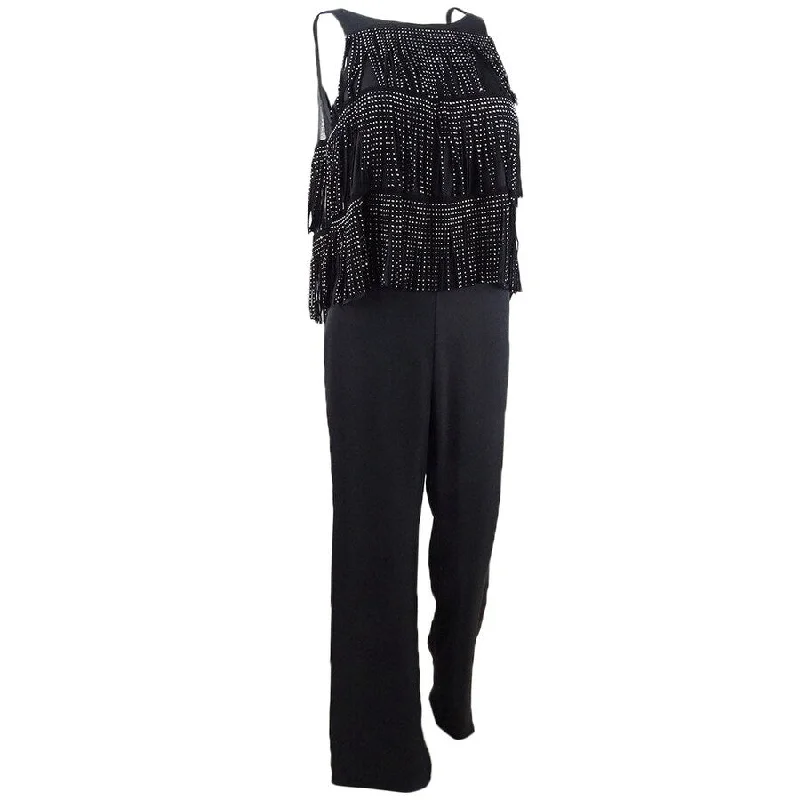 Effortless Comfort SHO Women's Fringe-Trim Jumpsuit