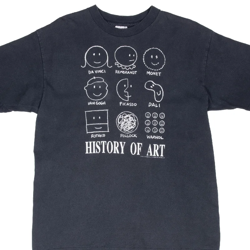 European Plan VINTAGE HISTORY OF ART TEE SHIRT 1991 LARGE MADE IN USA