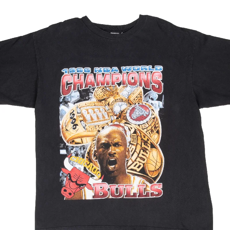 Creative Prints VINTAGE CHICAGO BULLS BOOTLEG CHAMPIONS JORDAN 1998 TEE SHIRT XL