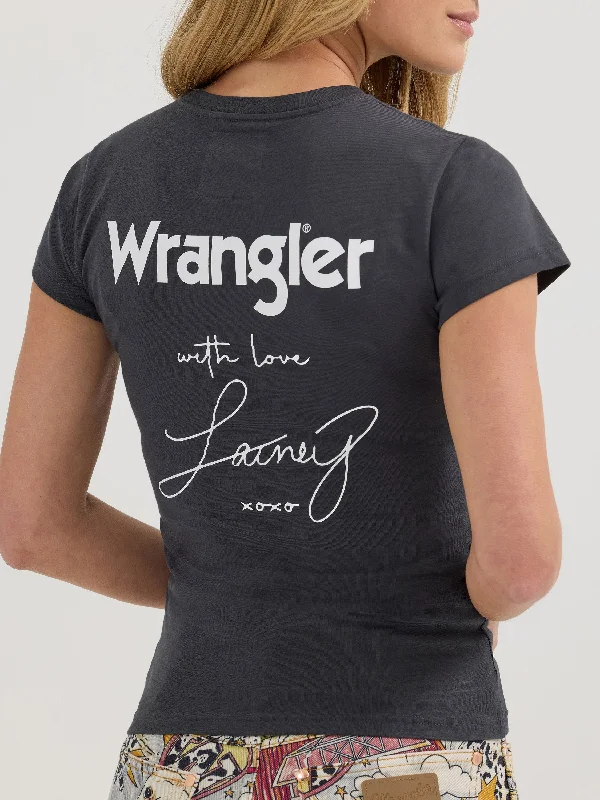Trendy Casuals Women's Wrangler X Lainey Wilson Shrunken Band T-Shirt #112360647