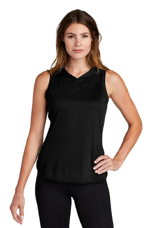 Elegant And Elegant Sport-Tek Womens Draft Moisture Wicking Hooded Tank Top Hoodie - Black