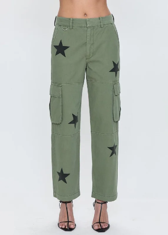 Classic Style Addie High Rise Cargo Trouser - Royal Honor