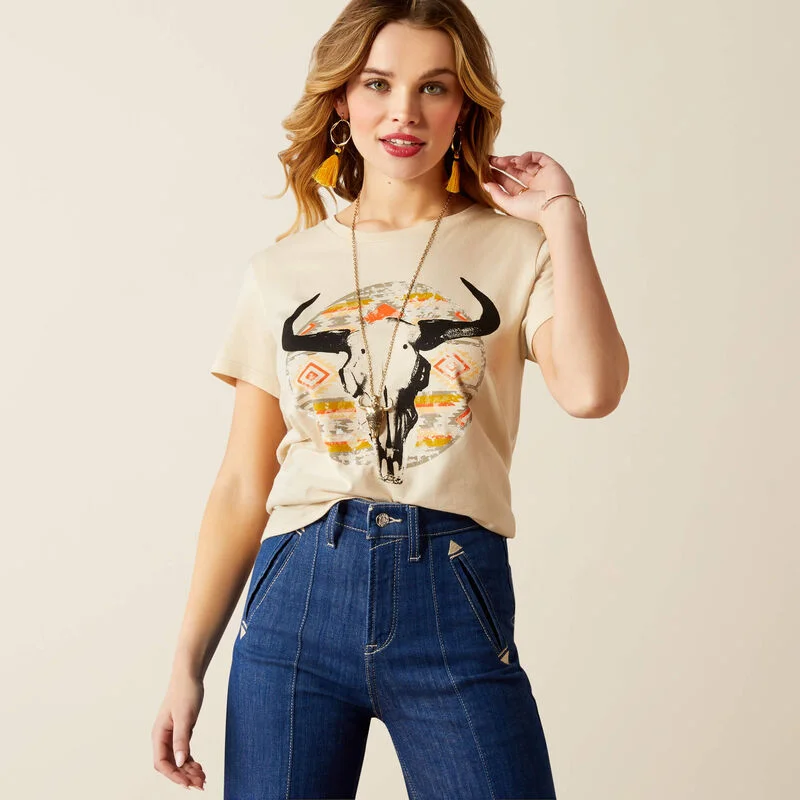 Trendy Traveler Women's Ariat Longhorn Watercolor T-Shirt #10054039