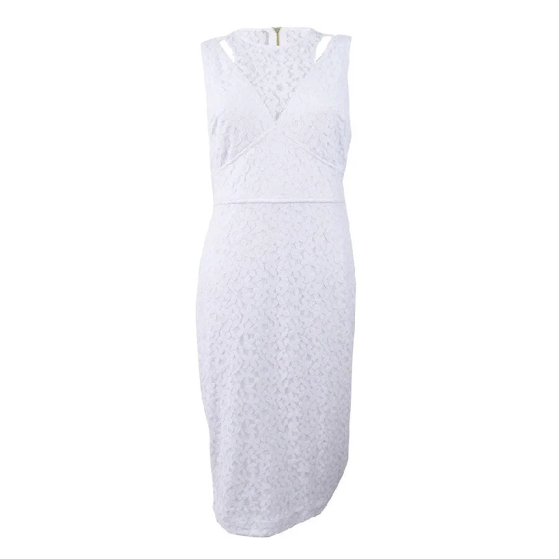 Retro Dress Calvin Klein Women's Layered Lace Sheath Dress