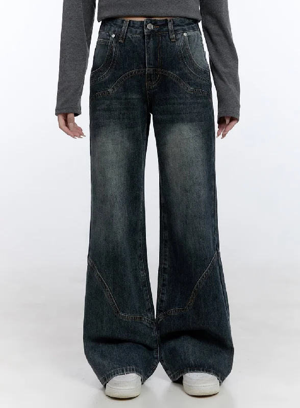 Comfy Chic Barbara Washed Wide Leg Jeans CD420