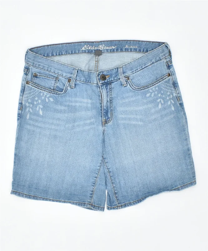 Elegant Tailoring EDDIE BAUER Womens Denim Shorts US 8 Medium W34 Blue Cotton