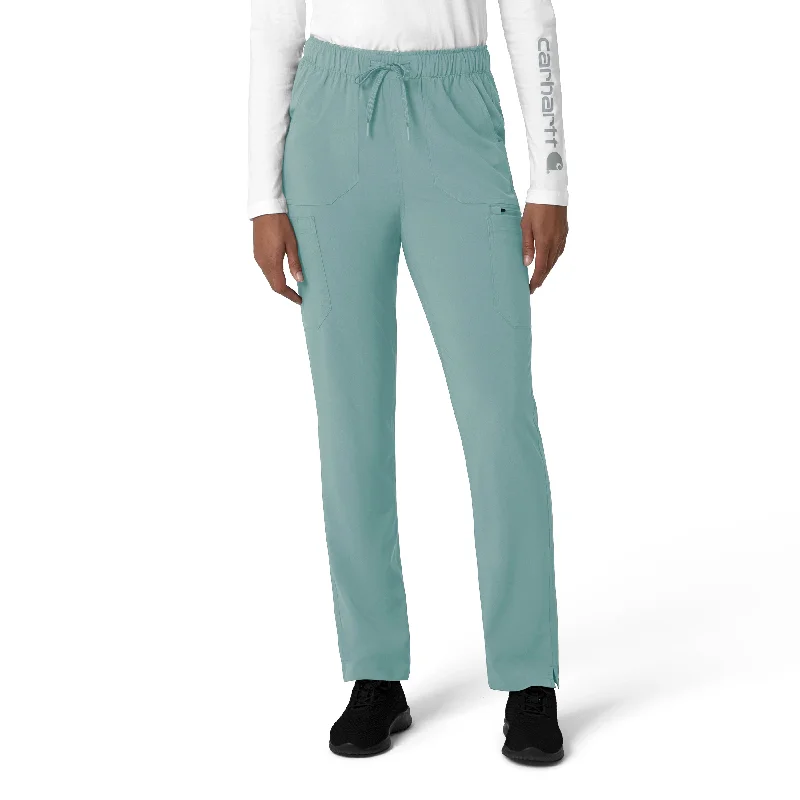 Sports High Waist Style Carhartt Force Cross-Flex Women's Straight Leg Cargo Scrub Pant - Summer Blue