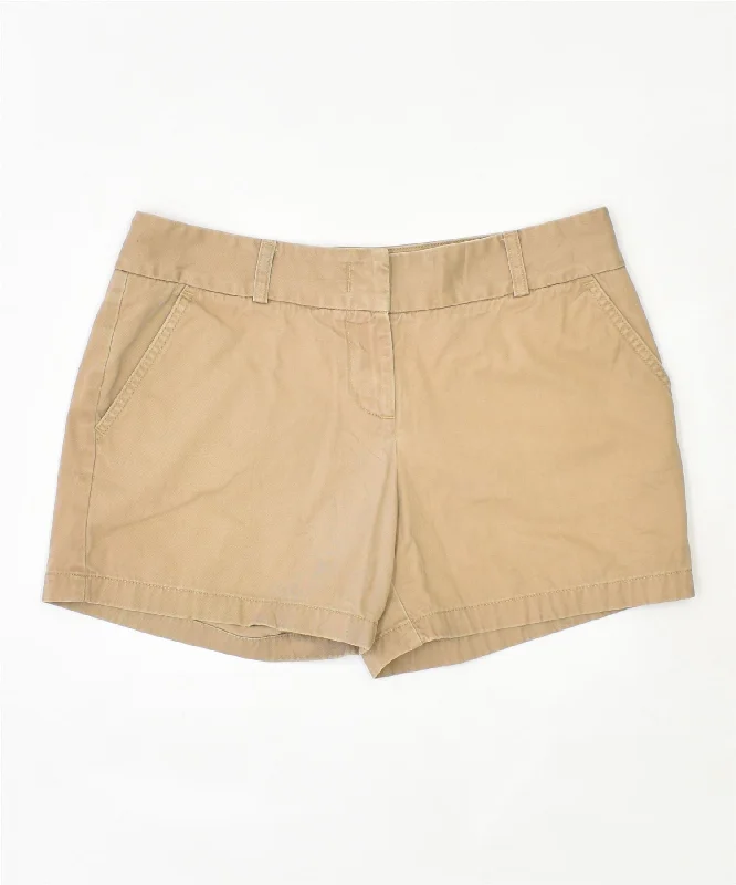 Nightclub Style J. CREW Womens Straight Chino Shorts US 10 Large W34 Beige Cotton