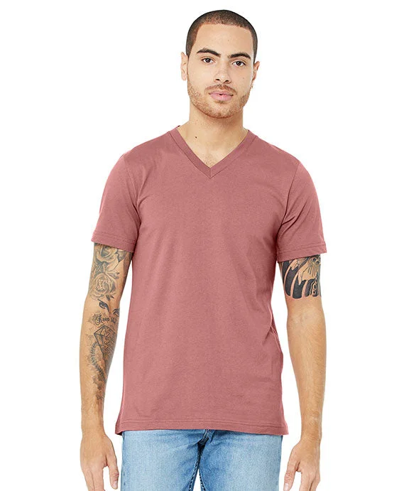 Unique Design 3005 - Bella + Canvas Unisex Jersey Short-Sleeve V-Neck T-Shirt | Mauve