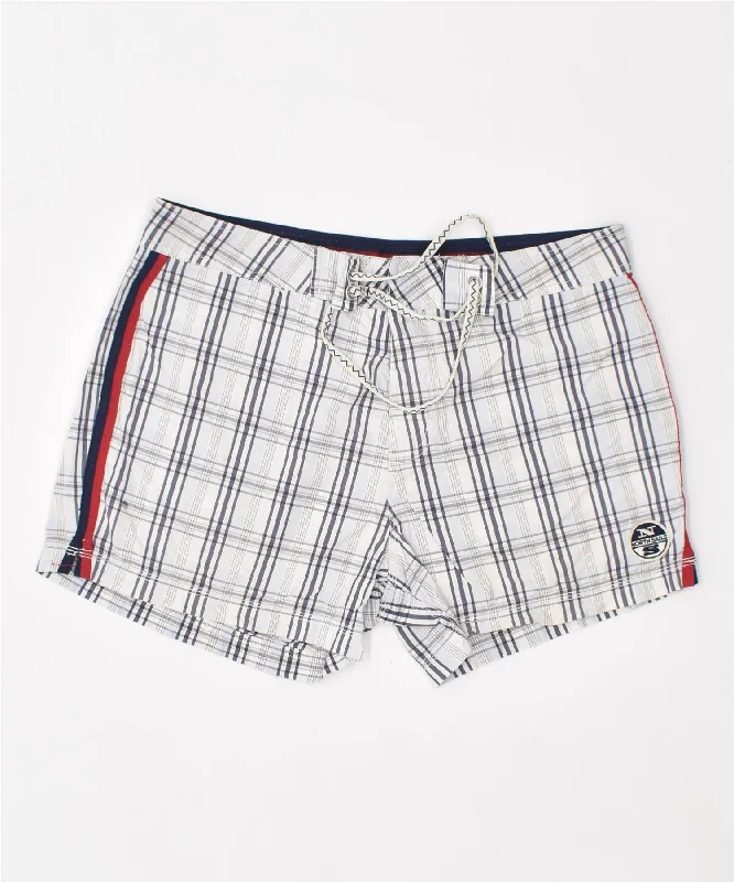 Free and comfortable NORTH SAILS Womens Casual Shorts Large W32 Grey Check Cotton