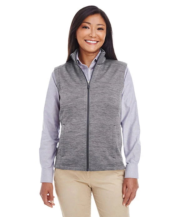 Urban Design Sense DG797W - Devon & Jones Ladies Newbury Mélange Fleece Vest | Dark Grey Heather