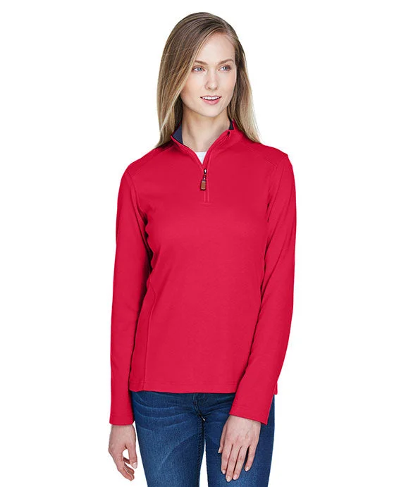 Quality Tailoring DG479W - Devon & Jones Ladies DRYTEC20™ Performance Quarter-Zip | Red/Navy