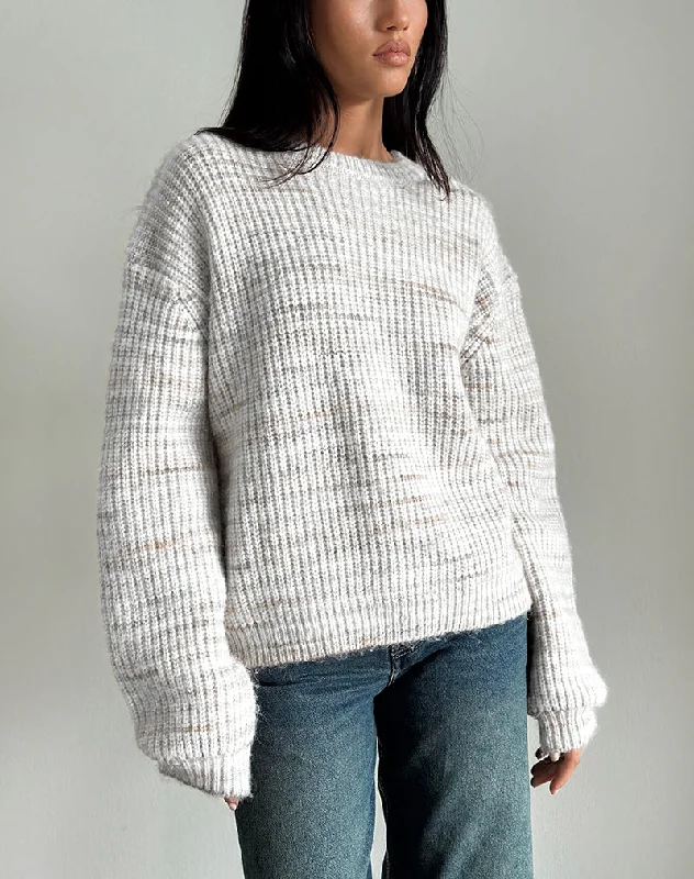 Exquisite Design Karu Jumper in Neutral Brushed Knit
