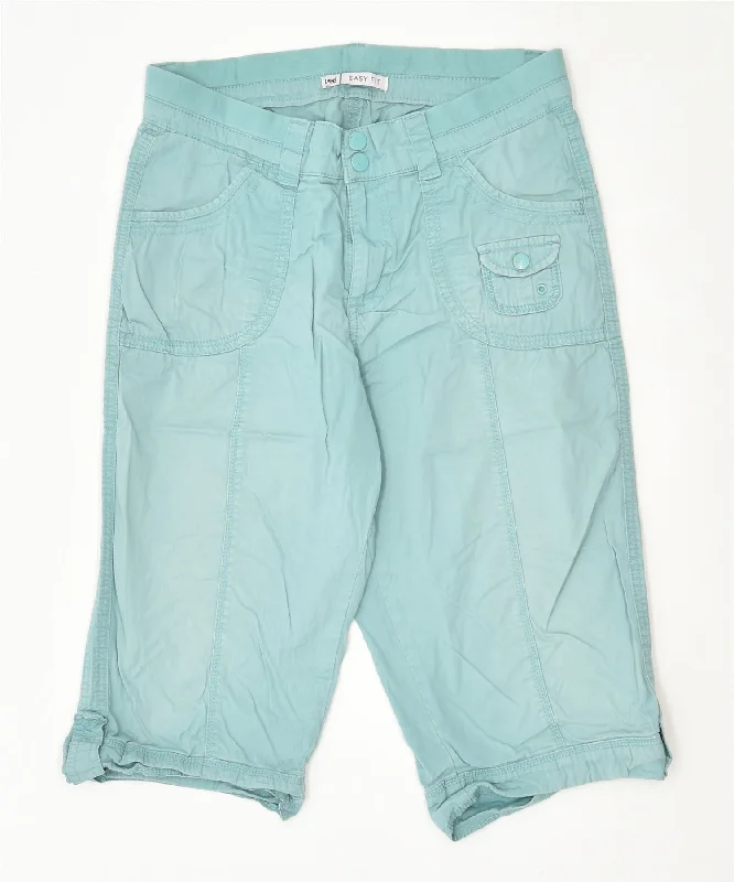 Noble Temperament LEE Womens Easy Fit Casual Shorts W28 Medium Turquoise Cotton