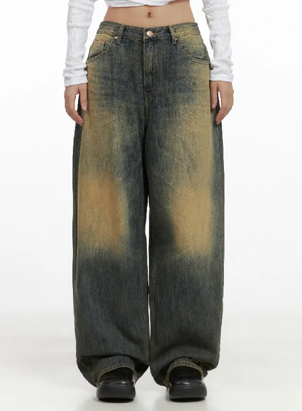 Elegant And Elegant Wynn Vintage Wash Wide-Leg Jeans CS405