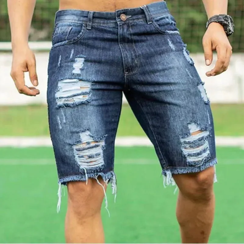Youthful Slim Fit Men Jeans Shorts